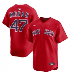 Men Boston Red Sox Nike Home Limited Jersey Red Moran Jovani 47