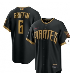 Men Pittsburgh Pirates  6 Konnor Griffin Black 2026 City Connect Stadium Stitched Baseball Jersey