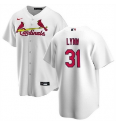 Men St  Louis Cardinals 31 Lance Lynn White Cool Base Stitched Baseball Jersey