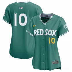 Women Boston Red Sox 10 Trevor Story Green 2025 City Connect Limited Stitched Baseball Jersey