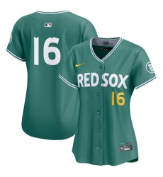 Women Boston Red Sox 16 Jarren Duran Green 2025 City Connect Limited Stitched Baseball Jersey