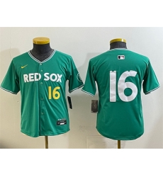 Youth Boston Red Sox 16 Jarren Duran Green 2025 City Connect Limited Stitched Baseball Jersey Youth Boston Red Sox 16 Jarren Duran Green 2025 City Connect Limited Stitched Baseball Jersey