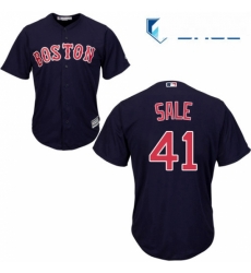 Youth Majestic Boston Red Sox 41 Chris Sale Replica Navy Blue Alternate Road Cool Base MLB Jersey