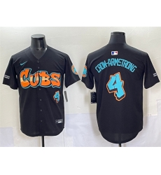Men Chicago Cubs 4 Pete Crow Armstrong Black  27Graffiti North Side Edition 27 Vapor Premier Limited Stitched Baseball Jersey