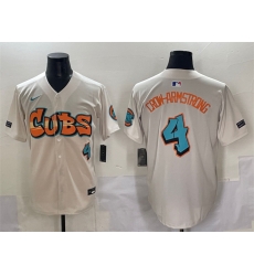 Men Chicago Cubs 4 Pete Crow Armstrong Cream Graffiti North Side Edition Vapor Premier Limited Stitched Baseball Jersey Men Chicago Cubs 4 Pete Crow Armstrong Cream Graffiti North Side Edition Vapor Premier Limited Stitched Baseball Jersey