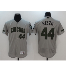 Men Chicago Cubs 44 Rizzo Grey Elite 2021 MLB Jerseys