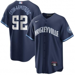 Men Chicago Cubs #52 Pete Crow-Armstrong Blue City Connect Wrigleyville Nike Stitched MLB jersey