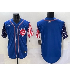 Men Chicago Cubs Blank Royal 2025 Independence Day Vapor Premier Limited Stitched Baseball Jersey