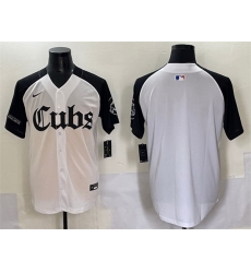Men Chicago Cubs Blank White Black 27Gothic North Side Edition 27 Vapor Premier Limited Stitched Baseball Jersey Men Chicago Cubs Blank White Black 27Gothic North Side Edition 27 Vapor Premier Limited Stitched Baseball Jersey