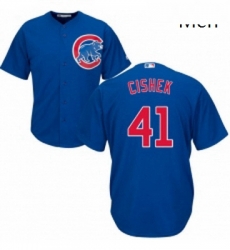 Mens Majestic Chicago Cubs 41 Steve Cishek Replica Royal Blue Alternate Cool Base MLB Jersey 