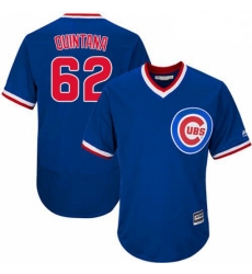 Mens Majestic Chicago Cubs 62 Jose Quintana Royal Blue Cooperstown Flexbase Authentic Collection MLB Jersey