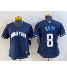 Youth Chicago Cubs 8 Ian Happ Navy City Connect Stitched Jersey