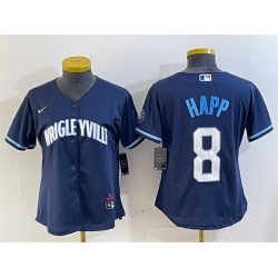 Youth Chicago Cubs 8 Ian Happ Navy City Connect Stitched Jersey
