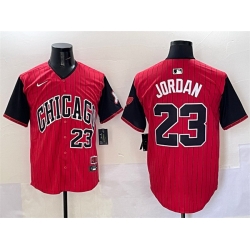 Men Chicago White Sox 23 Michael Jordan Red Black 2025 City Connect Limited Stitched Baseball Jersey