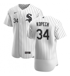 Men Chicago White Sox 34 Michael Kopech Men Nike White Home 2020 Flex Base Player MLB Jersey