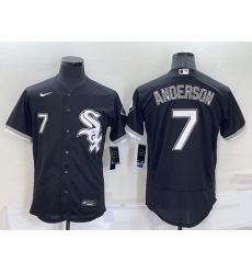 Men Chicago White Sox 7 Tim Anderson Black Flex Base Stitched Jersey