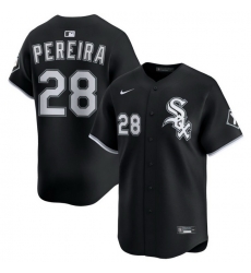 Men Chicago White Sox Nike Black Alternate Limited Jersey PEREIRA 28