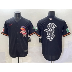 Men Chicago White Sox Team Big Logo Black Mexico Limited Stitched Jersey 002