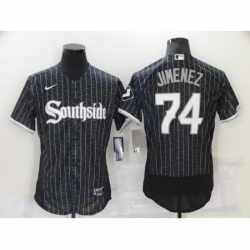 Men Nike Chicago White Sox 74 Eloy Jimenez Black Elite Alternate Stitched Jersey