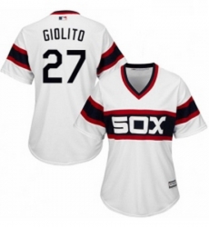 Womens Majestic Chicago White Sox 27 Lucas Giolito Replica White 2013 Alternate Home Cool Base MLB Jersey 