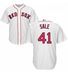 Youth Majestic Boston Red Sox 41 Chris Sale Authentic White Home Cool Base MLB Jersey