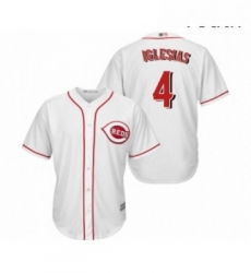 Youth Cincinnati Reds 4 Jose Iglesias Replica White Home Cool Base Baseball Jersey 