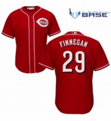 Youth Majestic Cincinnati Reds 29 Brandon Finnegan Authentic Red Alternate Cool Base MLB Jersey