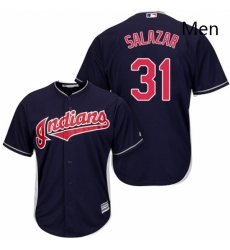 Mens Majestic Cleveland Indians 31 Danny Salazar Replica Navy Blue Alternate 1 Cool Base MLB Jersey