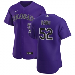 Men Colorado Rockies 52 Daniel Bard Men Nike Purple Alternate 2020 Flex Base Player MLB Jersey