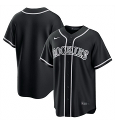Men Colorado Rockies Blank 2026 Fashion Replica Black Out Stitched Baseball Jersey