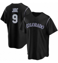 Men Colorado Rockies Connor Joe #9 Black Cool Base Stitched Baseball Jersey