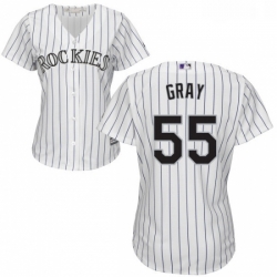 Womens Majestic Colorado Rockies 55 Jon Gray Replica White Home Cool Base MLB Jersey