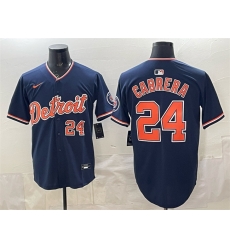Men Detroit Tigers 24 Miguel Cabrera Navy 2026 Alternate Vapor Premier Limited Stitched Baseball Jersey Men Detroit Tigers 24 Miguel Cabrera Navy 2026 Alternate Vapor Premier Limited Stitched Baseball Jersey