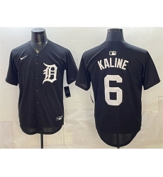 Men Detroit Tigers  6 Al Kaline Black Limited Stitched Baseball Jersey