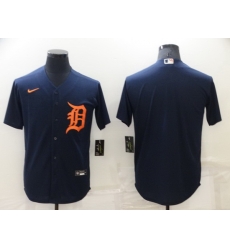 Men Detroit Tigers Blank Navy Cool Base Stitched jersey