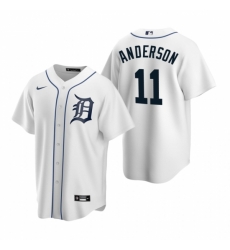 Mens Nike Detroit Tigers 11 Sparky Anderson White Home Stitched Baseball Jersey