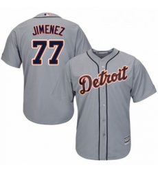 Youth Majestic Detroit Tigers 77 Joe Jimenez Authentic Grey Road Cool Base MLB Jersey 