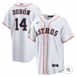 Men Houston Astros 14 Mauricio Dub F3n Nike White Home Jersey