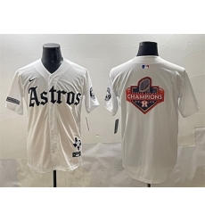 Men Houston Astros Team Big Logo White Gothic 27Houston Born Barrio Raised 27 Limited Stitched Baseball Jersey 001 Men Houston Astros Team Big Logo White Gothic 27Houston Born Barrio Raised 27 Limited Stitched Baseball Jersey 001