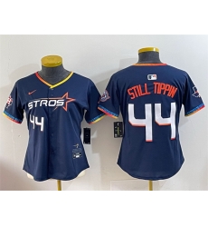 Women Houston Astros 44 Still Tippin Navy 2025 City Connect With Texas Patch Limited Stitched Baseball Jersey