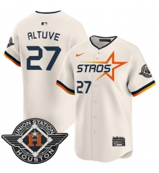 Youth Houston Astros 27 Jose Altuve Cream 2025 City Connect Limited Stitched Baseball Jersey