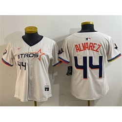 Youth Houston Astros 44 Yordan Alvarez Cream 2025 City Connect With Texas Patch Limited Stitched Baseball Jersey