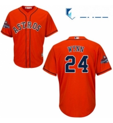 Youth Majestic Houston Astros 24 Jimmy Wynn Replica Orange Alternate 2017 World Series Champions Cool Base MLB Jersey 