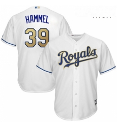 Mens Majestic Kansas City Royals 39 Jason Hammel Replica White Home Cool Base MLB Jersey