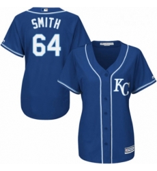 Womens Majestic Kansas City Royals 64 Burch Smith Replica Blue Alternate 2 Cool Base MLB Jersey 