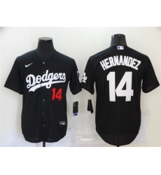 Dodgers 14 Enrique Hernandez Black 2020 Nike Cool Base Jersey