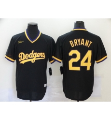 Dodgers 24 Kobe Bryant Black Nike Throwback Cool Base Jersey