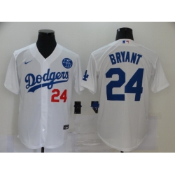 Dodgers 24 Kobe Bryant White 2020 Nike KB Cool Base Jersey