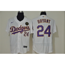 Dodgers 24 Kobe Bryant White 2020 Nike KB Flexbase Jersey