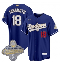 Men Los Angeles Dodgers 18 Yoshinobu Yamamoto Royal 2026 Alternate Gold Collection Stadium Stitched Baseball Jersey Men Los Angeles Dodgers 18 Yoshinobu Yamamoto Royal 2026 Alternate Gold Collection Stadium Stitched Baseball Jersey